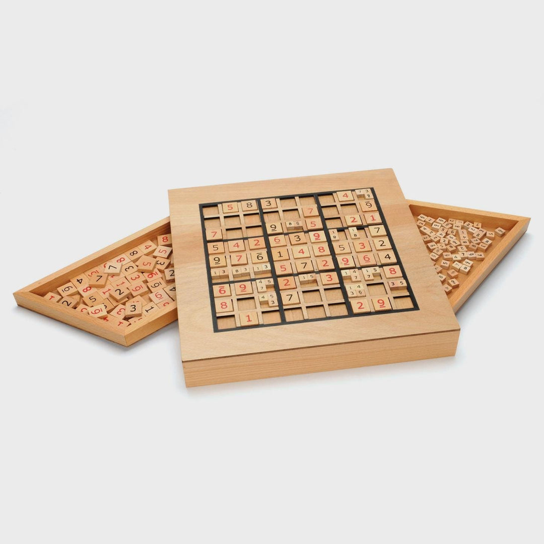 Wooden Sudoku Puzzle Board Game with Drawers