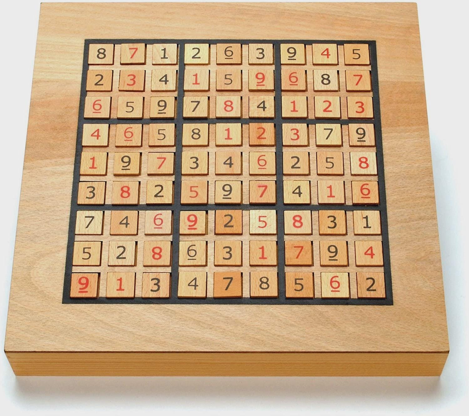 Wooden Sudoku Puzzle Board Game with Drawers