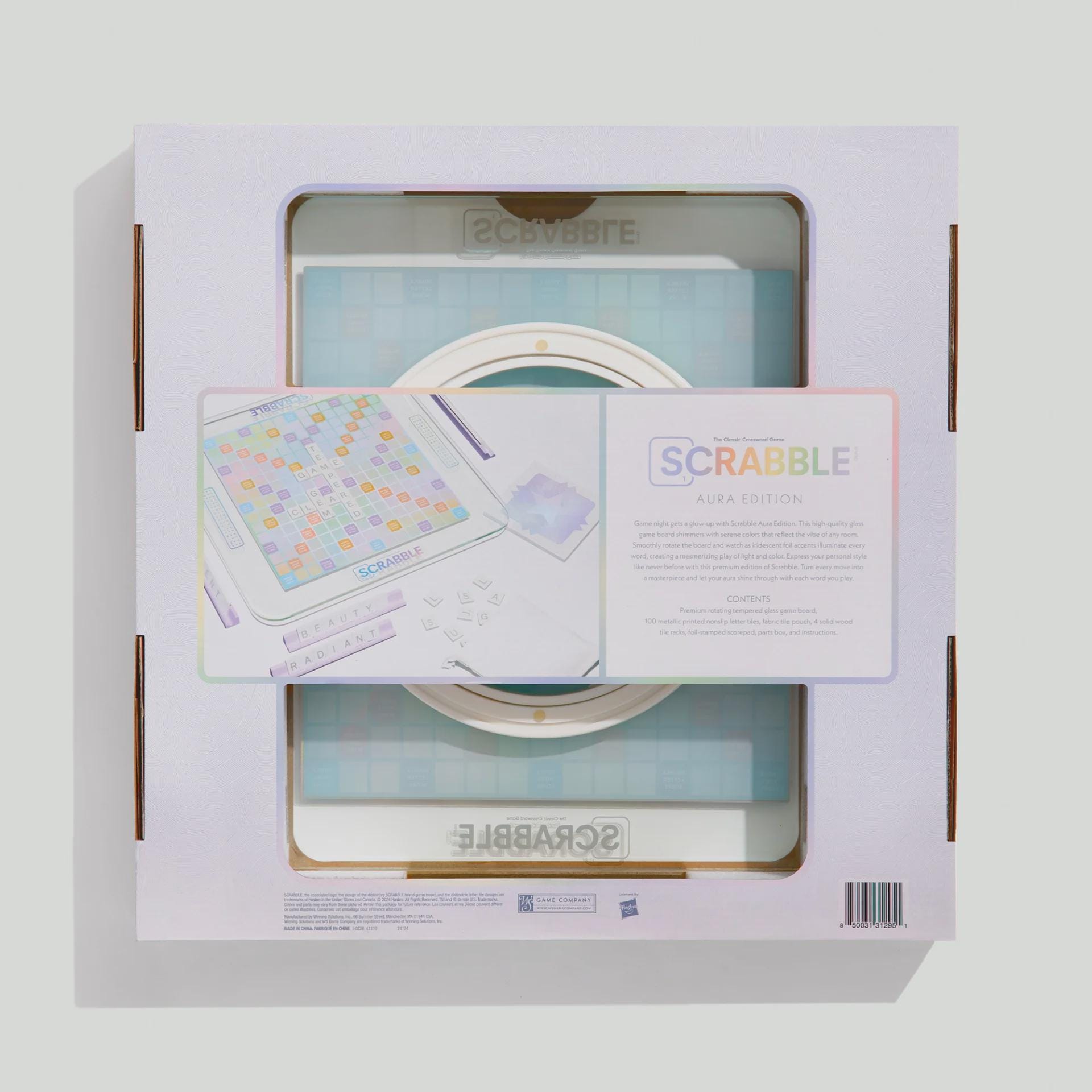 Modern Scrabble Board Game Glass Aura Edition