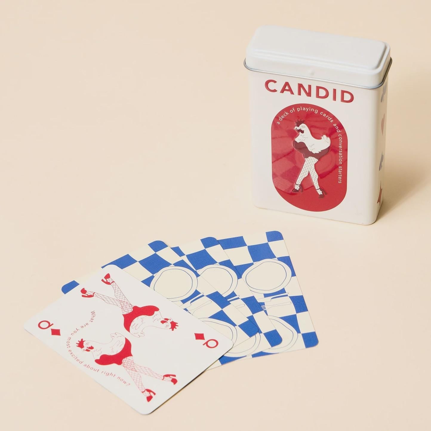 Fun Candid Playing Cards Plus Conversation Starters, Modern Poker Card