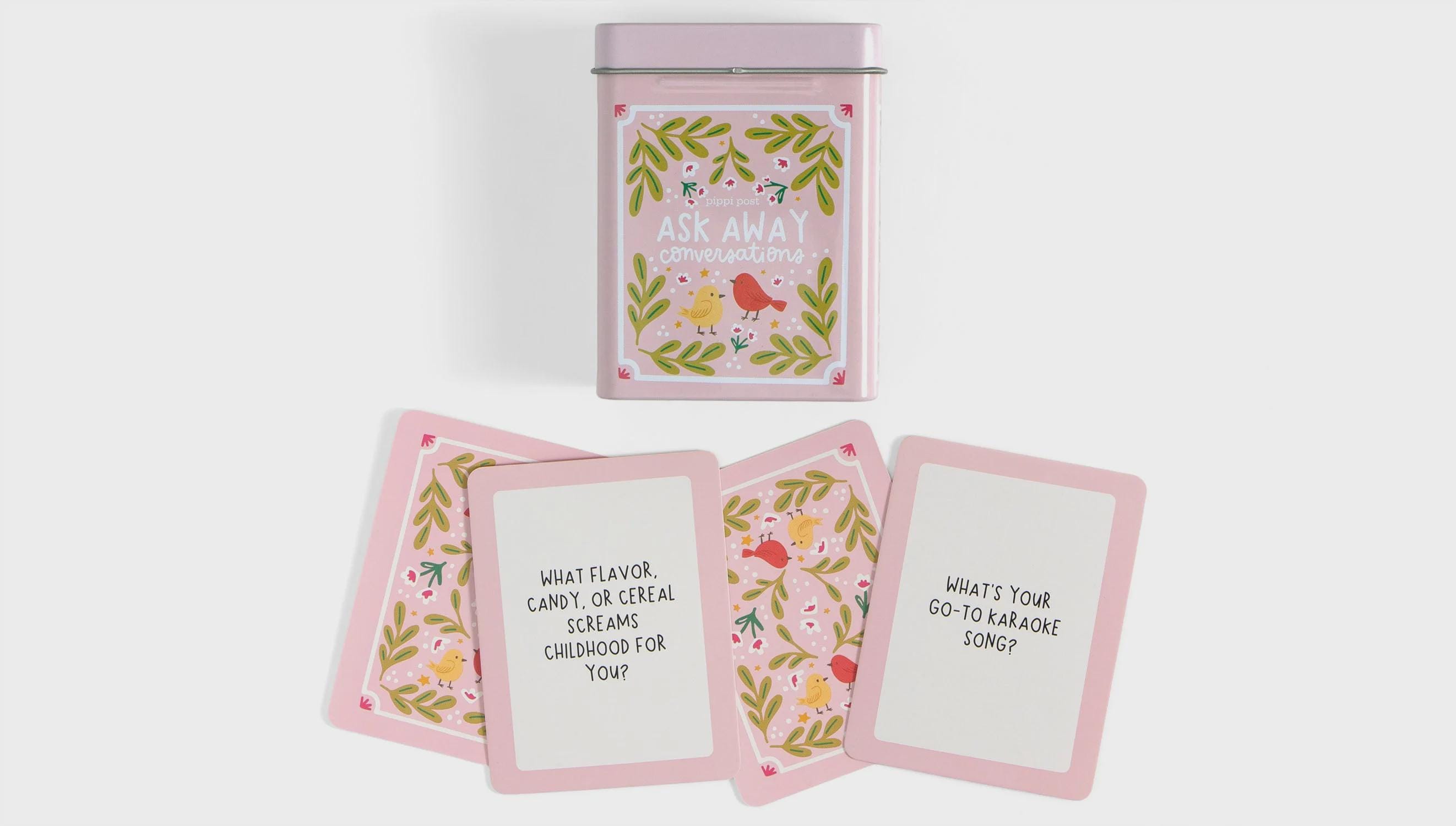 Ask Away Conversation Starter Cards with Storage Tin