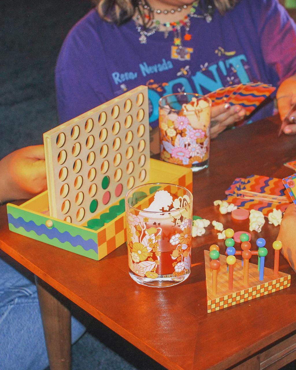 Colorful 4-in-a-Row Connect Four Board Game