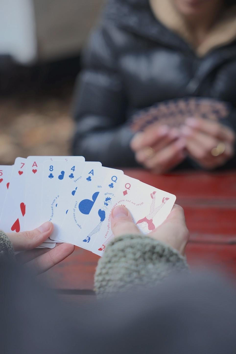 Fun Candid Playing Cards Plus Conversation Starters, Modern Poker Card