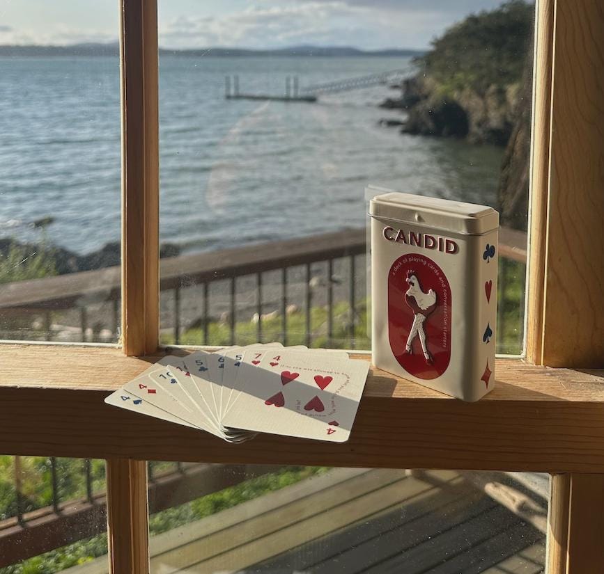 Fun Candid Playing Cards Plus Conversation Starters, Modern Poker Card