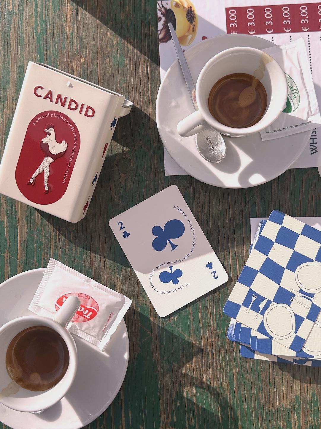 Fun Candid Playing Cards Plus Conversation Starters, Modern Poker Card