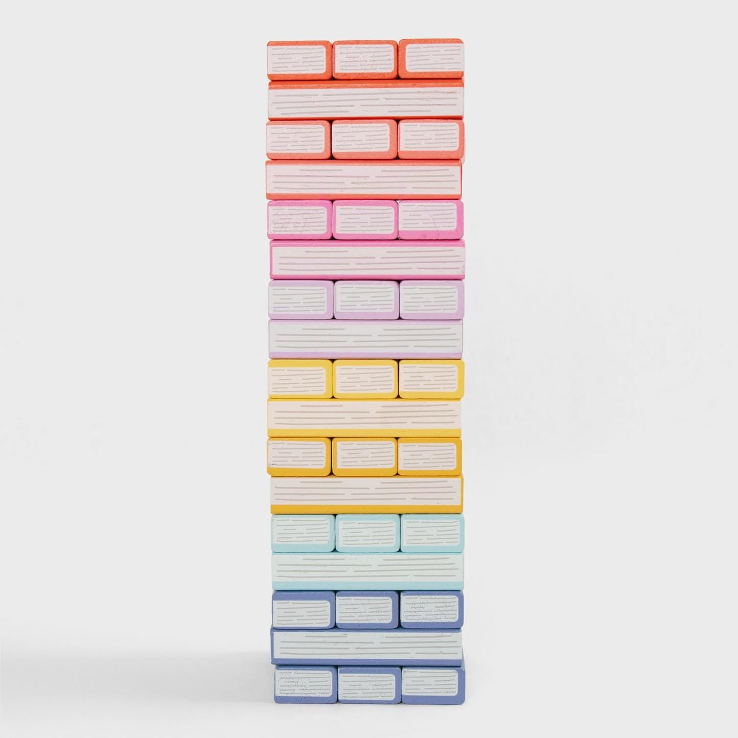 Colorful Tumbling Blocks Tower Book Jenga Board Game