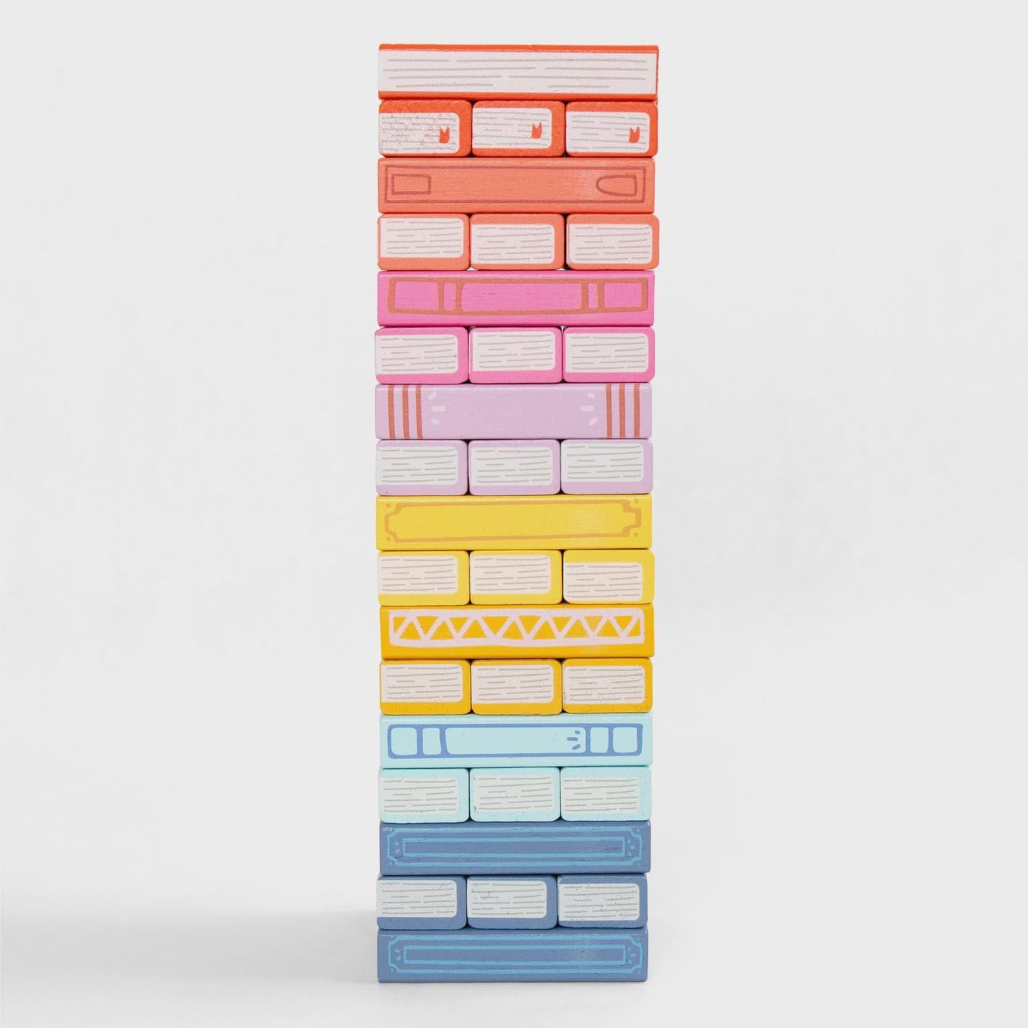 Colorful Tumbling Blocks Tower Book Jenga Board Game