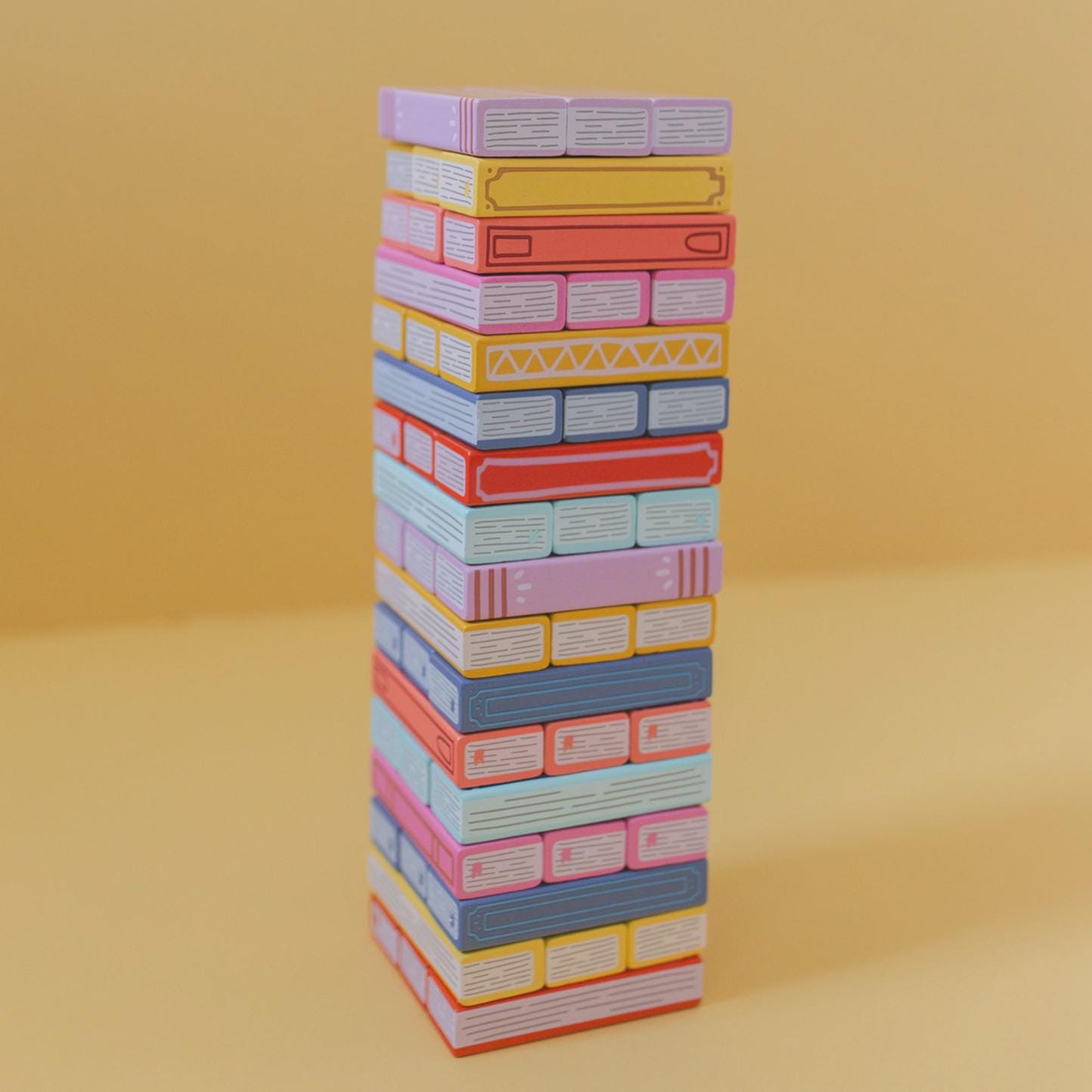 Colorful Tumbling Blocks Tower Book Jenga Board Game
