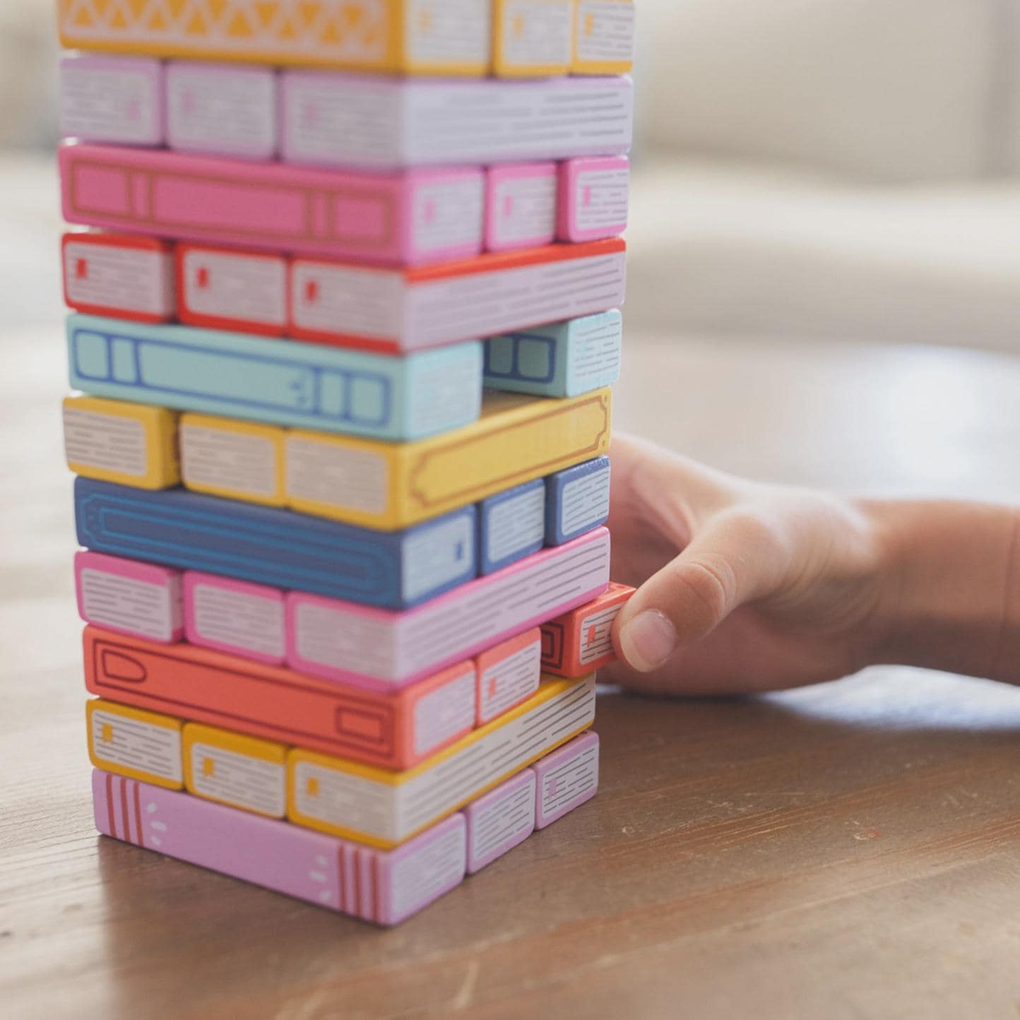 Colorful Tumbling Blocks Tower Book Jenga Board Game