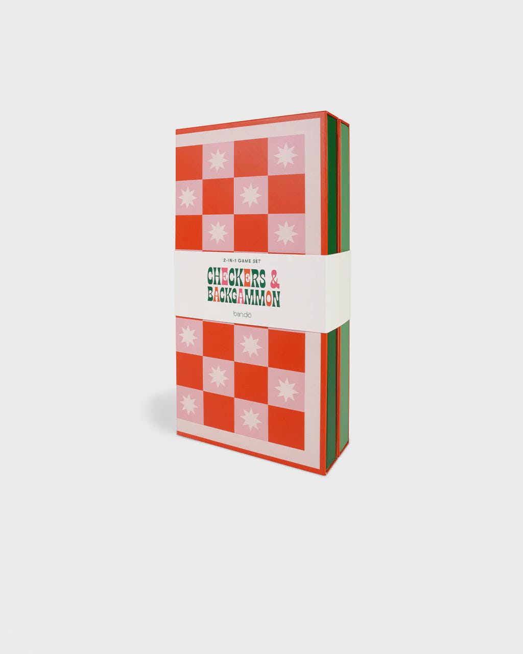 Colorful 2-in-1 Checkers & Backgammon Game Board