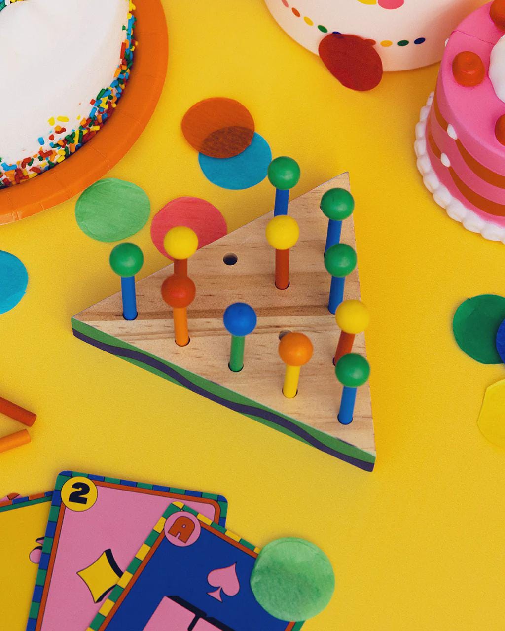 Colorful Peg Game Fun Solo Game Peg Solitaire