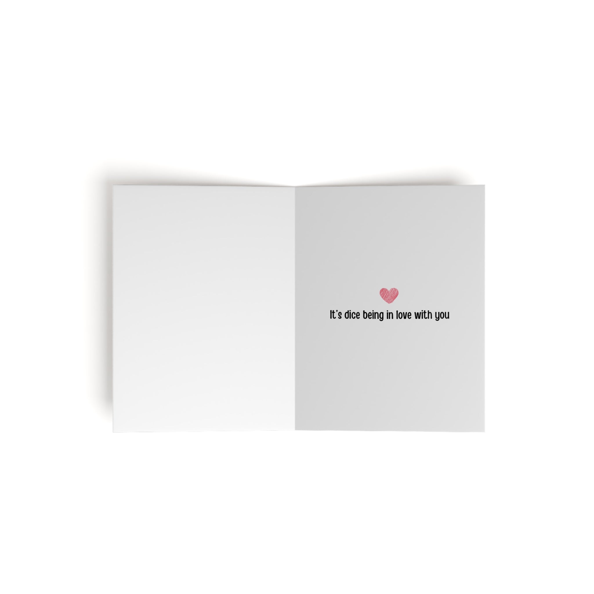 It's Dice Being in Love With You Greeting Card | Tiny Dice Buddies