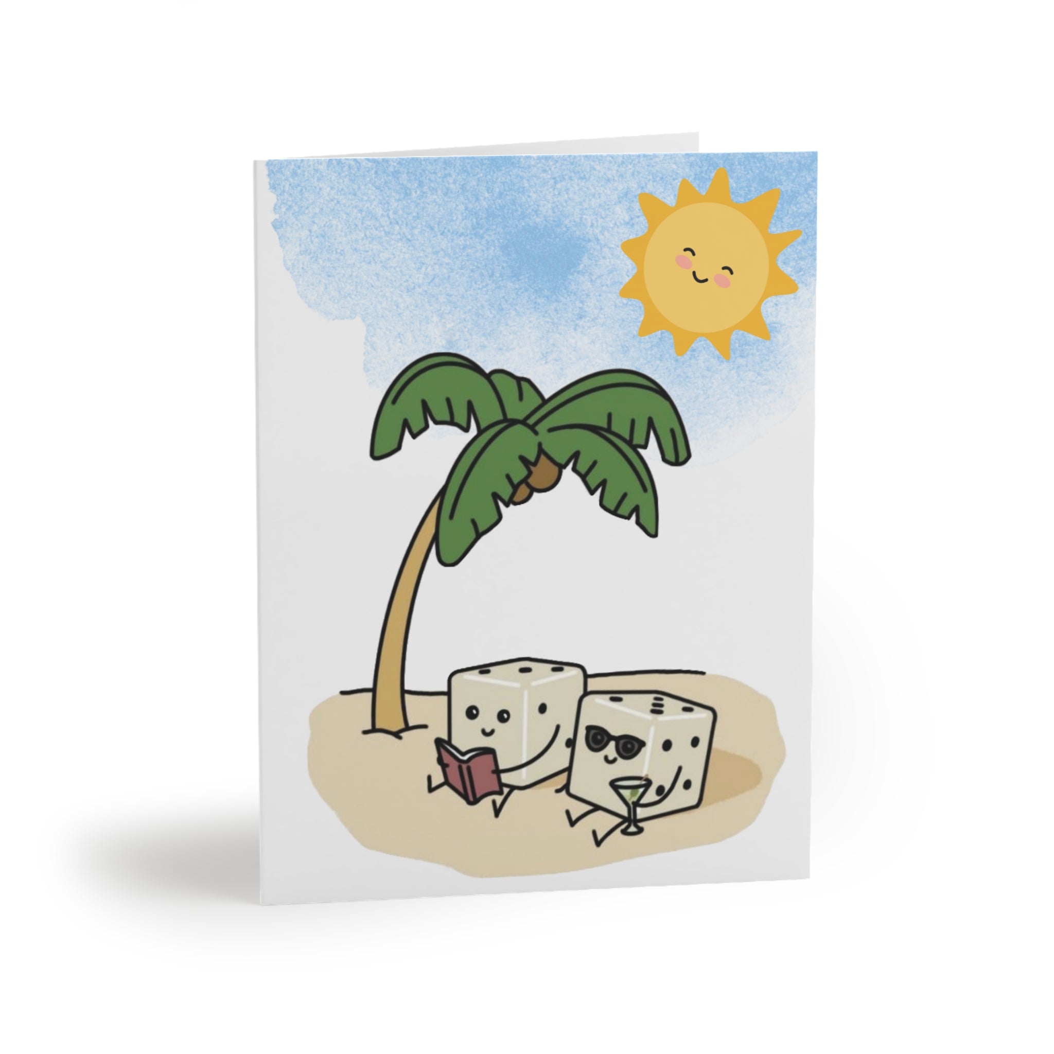 We're a Match Made in Pair-a-Dice Greeting Card | Tiny Dice Buddies