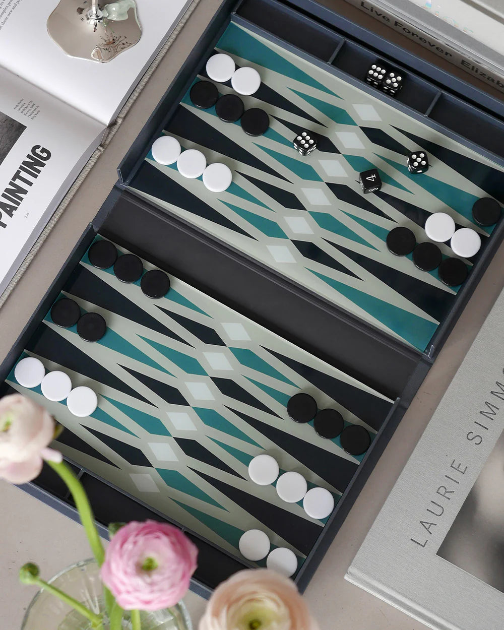Colorful Backgammon Board Game Set