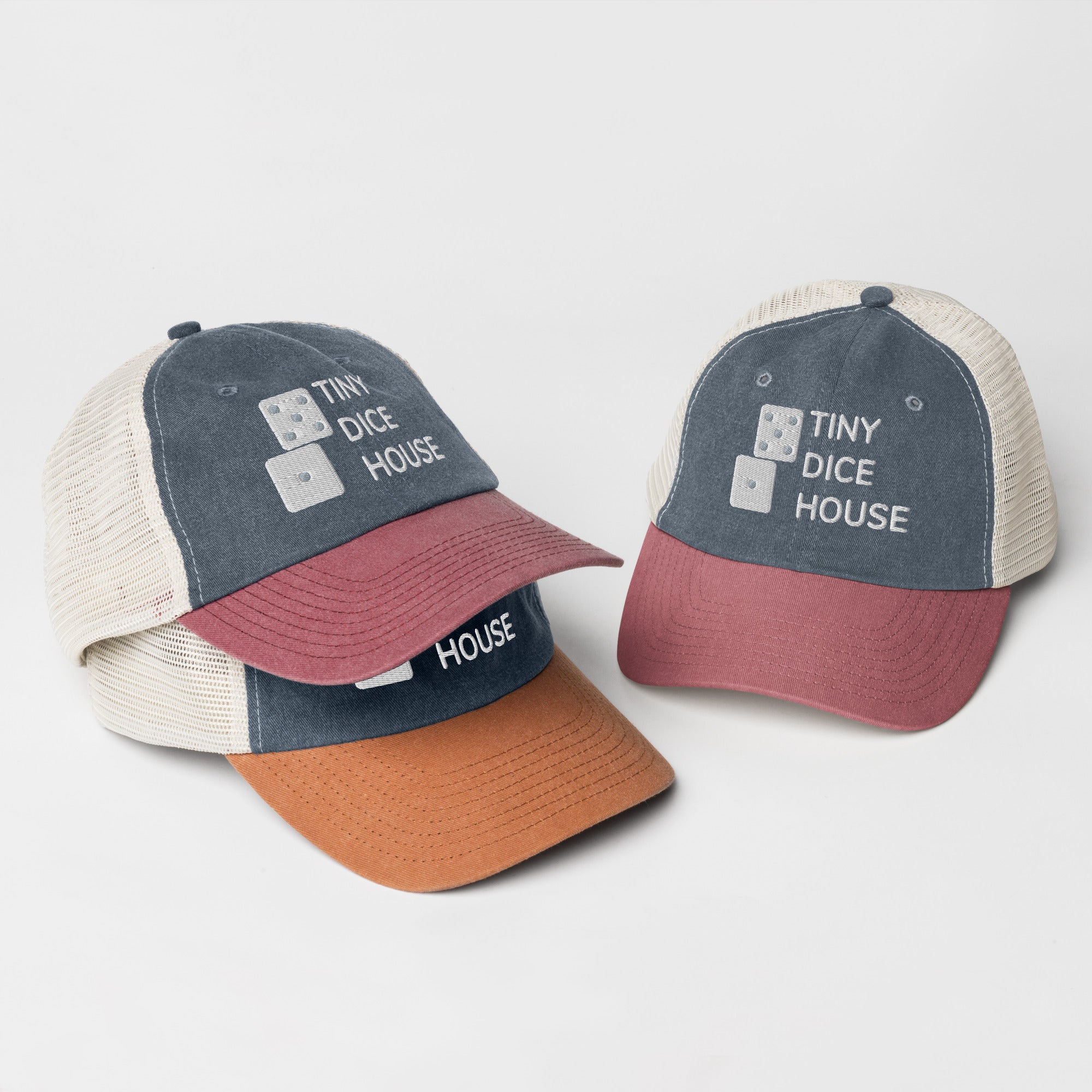 Tiny Dice House Retro Pigment-dyed cap