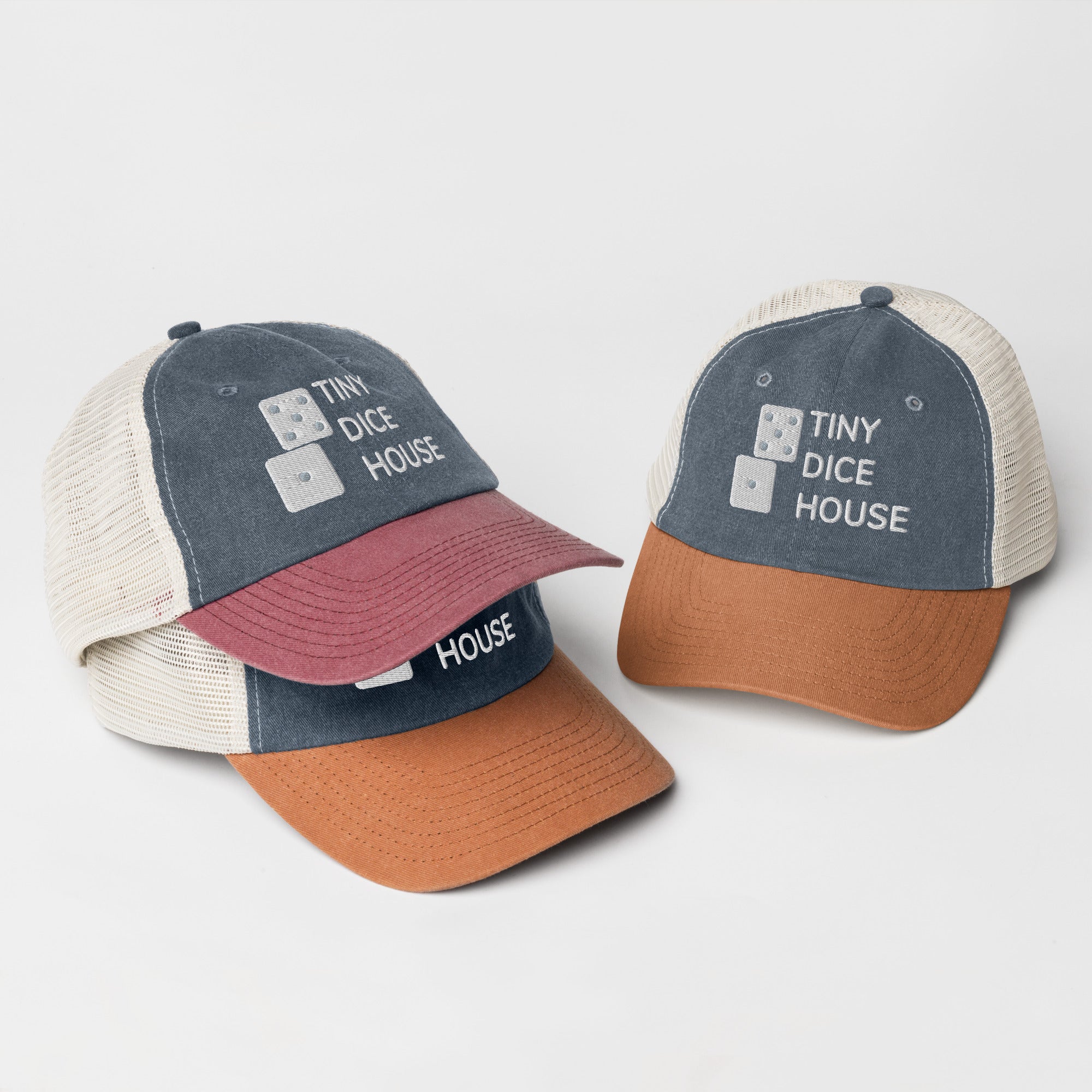 Tiny Dice House Retro Pigment-dyed cap