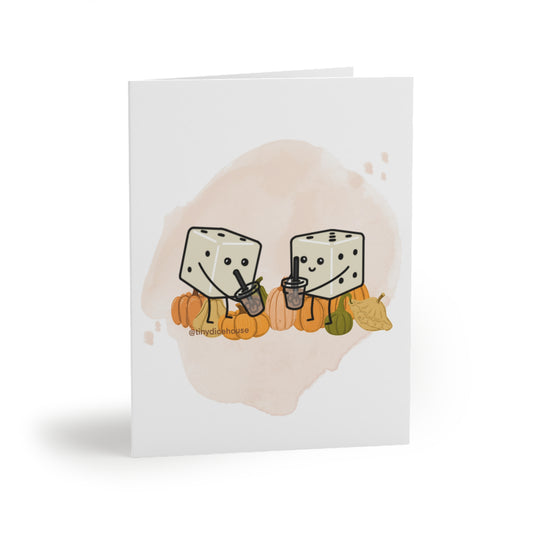 It's Your Birthday | Pumpkin Dice Latte Day Greeting Card | Tiny Dice Buddies