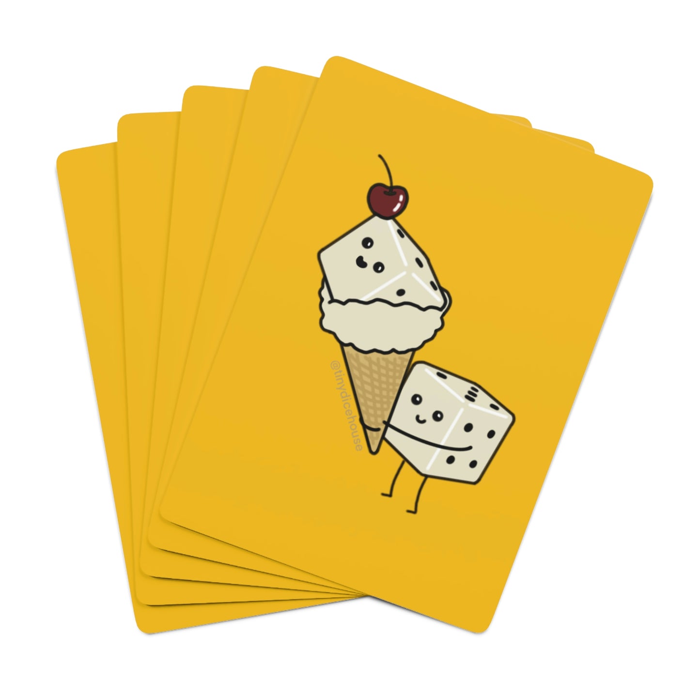 Dice Cream Playing Cards | Punny Tiny Dice House Board Game Poker Cards