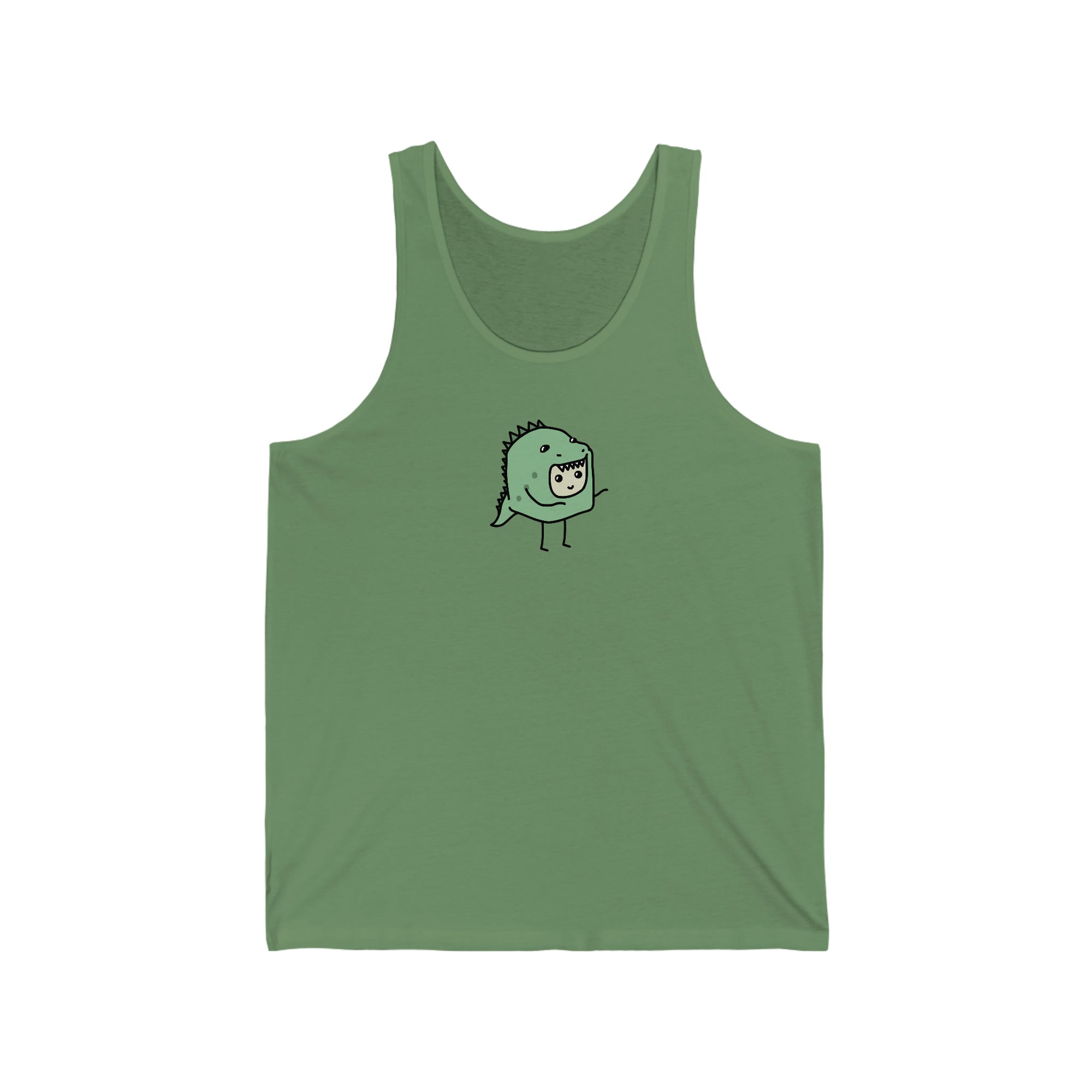 Dinosaur Tiny Dice Buddies Unisex Jersey Tank