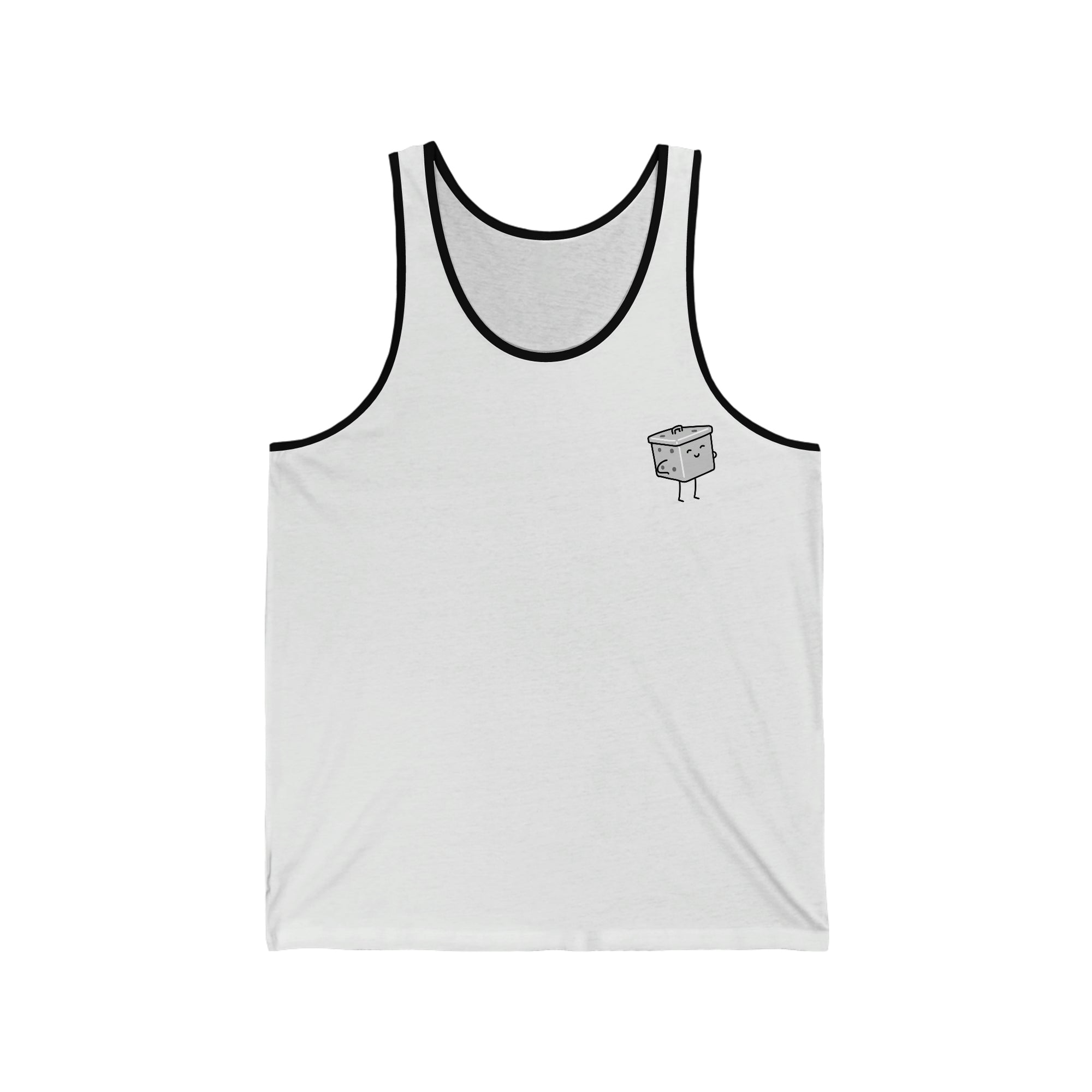 Cute Trash Can Tiny Dice Buddies | Unisex Jersey Tank