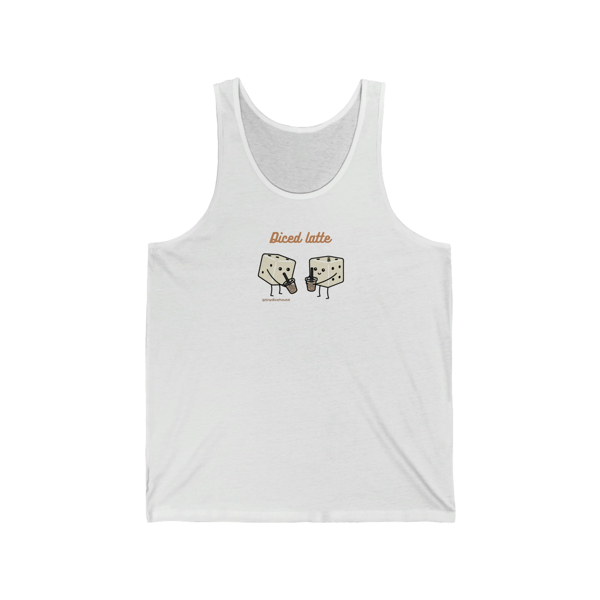 Diced Latte Tiny Dice Buddies Tank Top | Unisex Jersey Tank