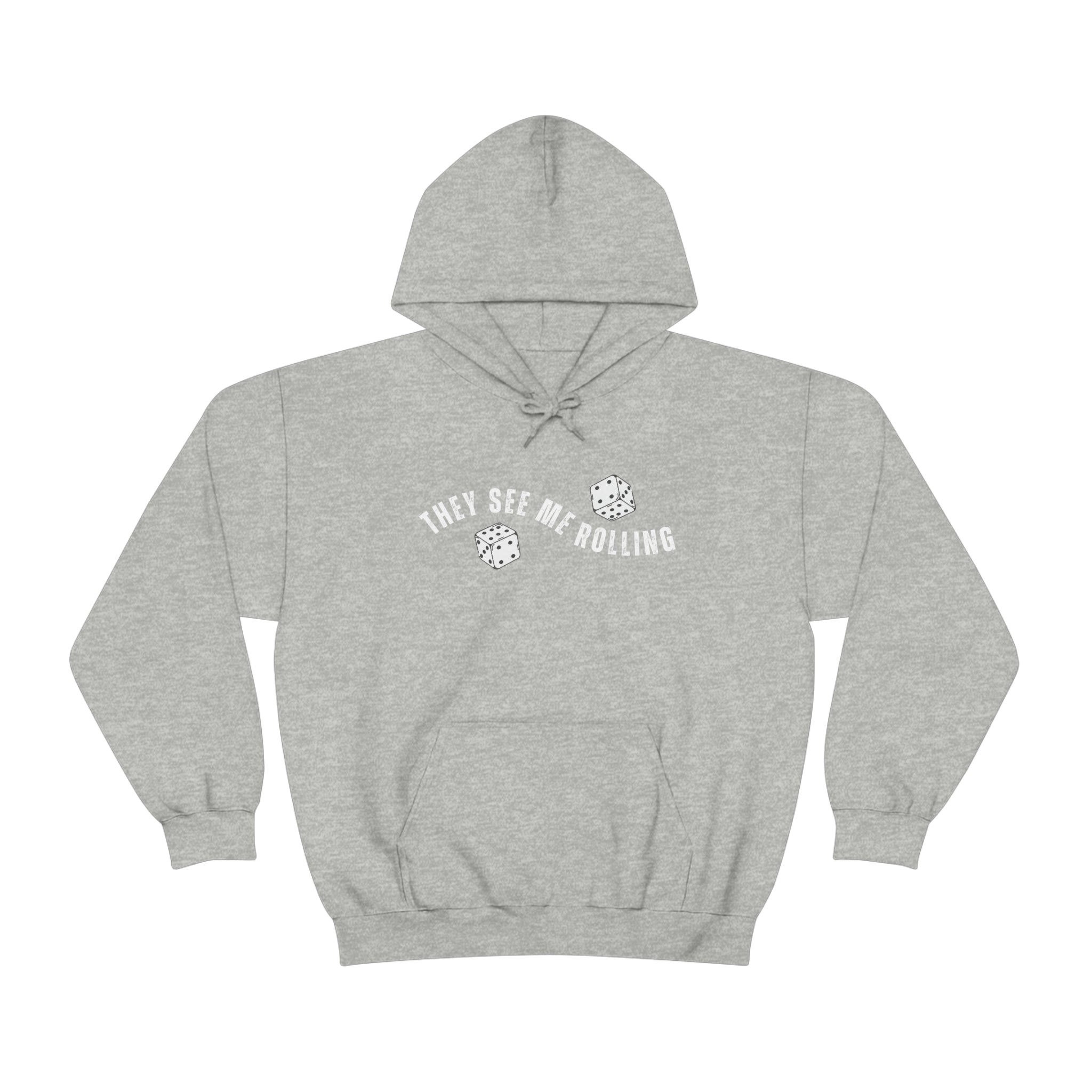 They See Me Rolling Hoodie | Tiny Dice House Sweater | Punny Dice Sweatshirt | Unisex Heavy Blend™ Hooded Sweater
