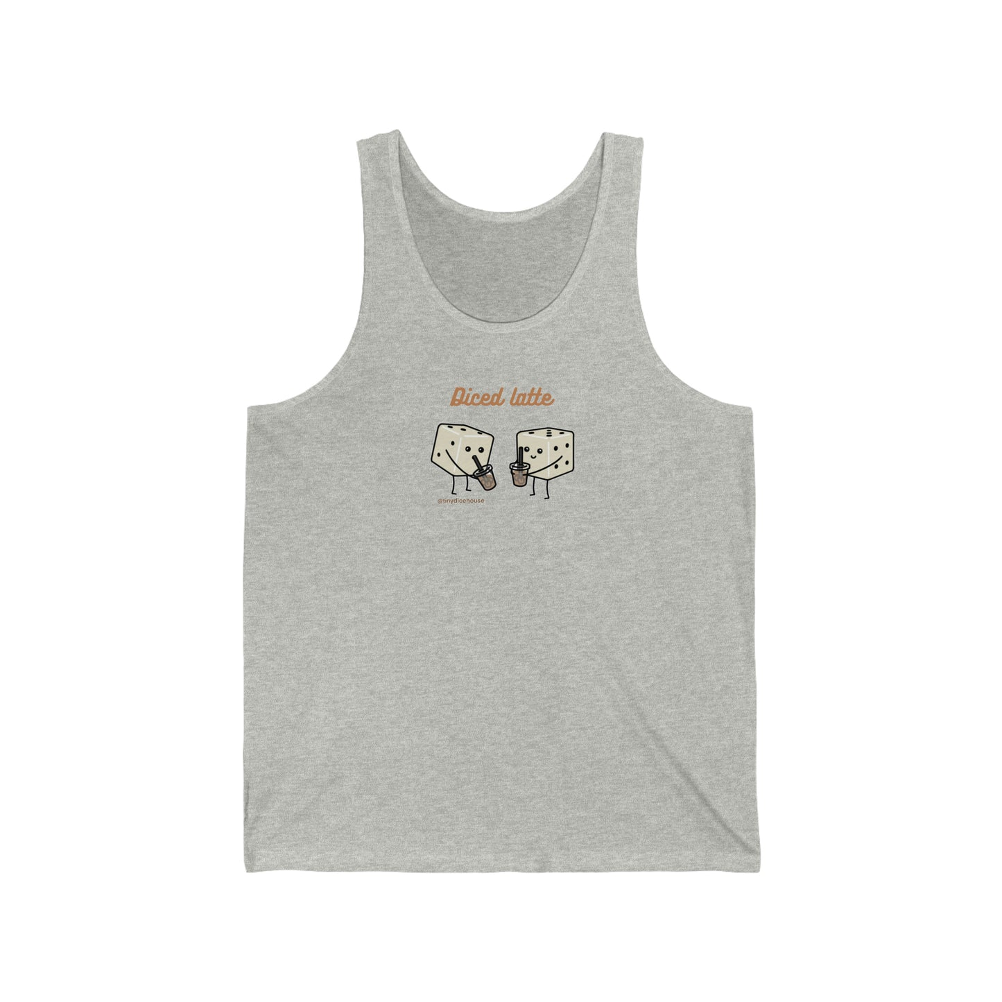 Diced Latte Tiny Dice Buddies Tank Top | Unisex Jersey Tank