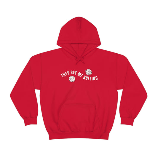 They See Me Rolling Hoodie | Tiny Dice House Sweater | Punny Dice Sweatshirt | Unisex Heavy Blend™ Hooded Sweater