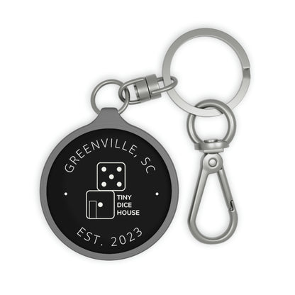 Modern Tiny Dice House Keychain