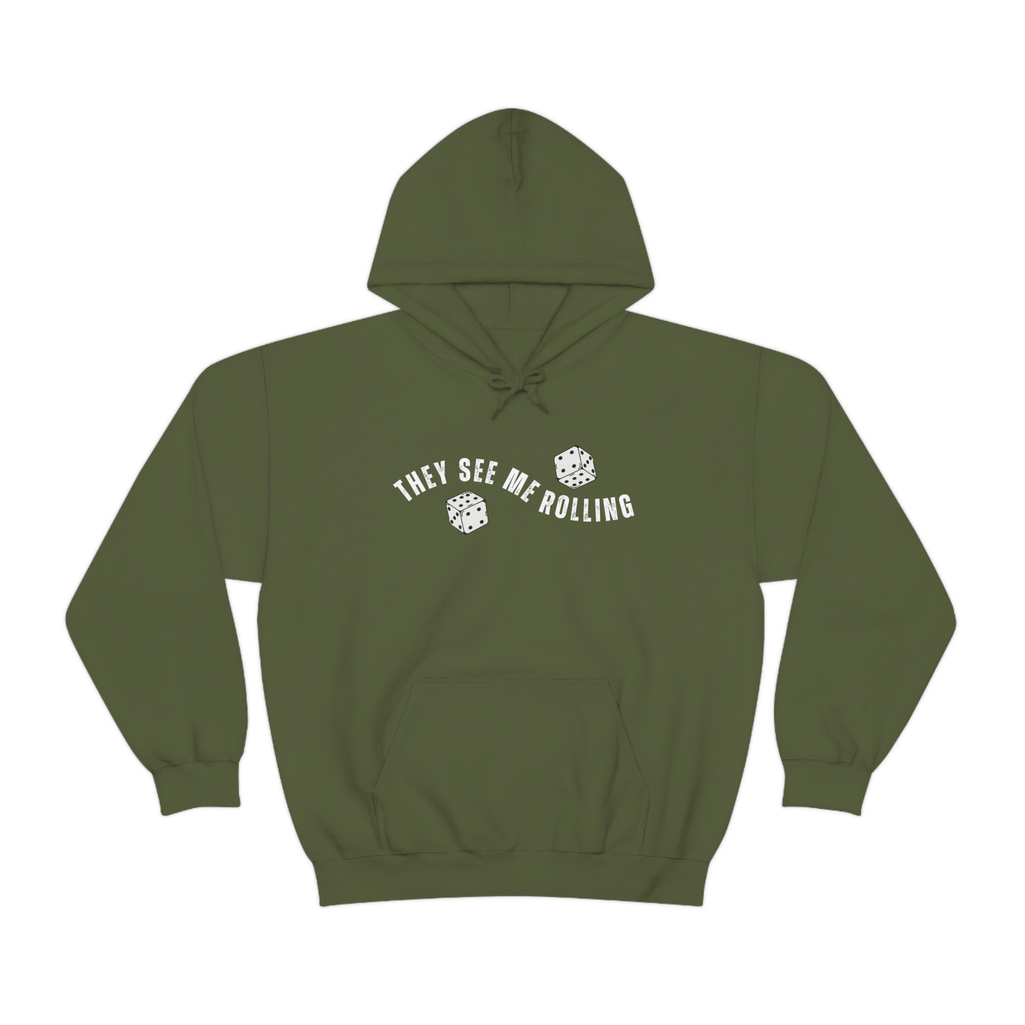 They See Me Rolling Hoodie | Tiny Dice House Sweater | Punny Dice Sweatshirt | Unisex Heavy Blend™ Hooded Sweater