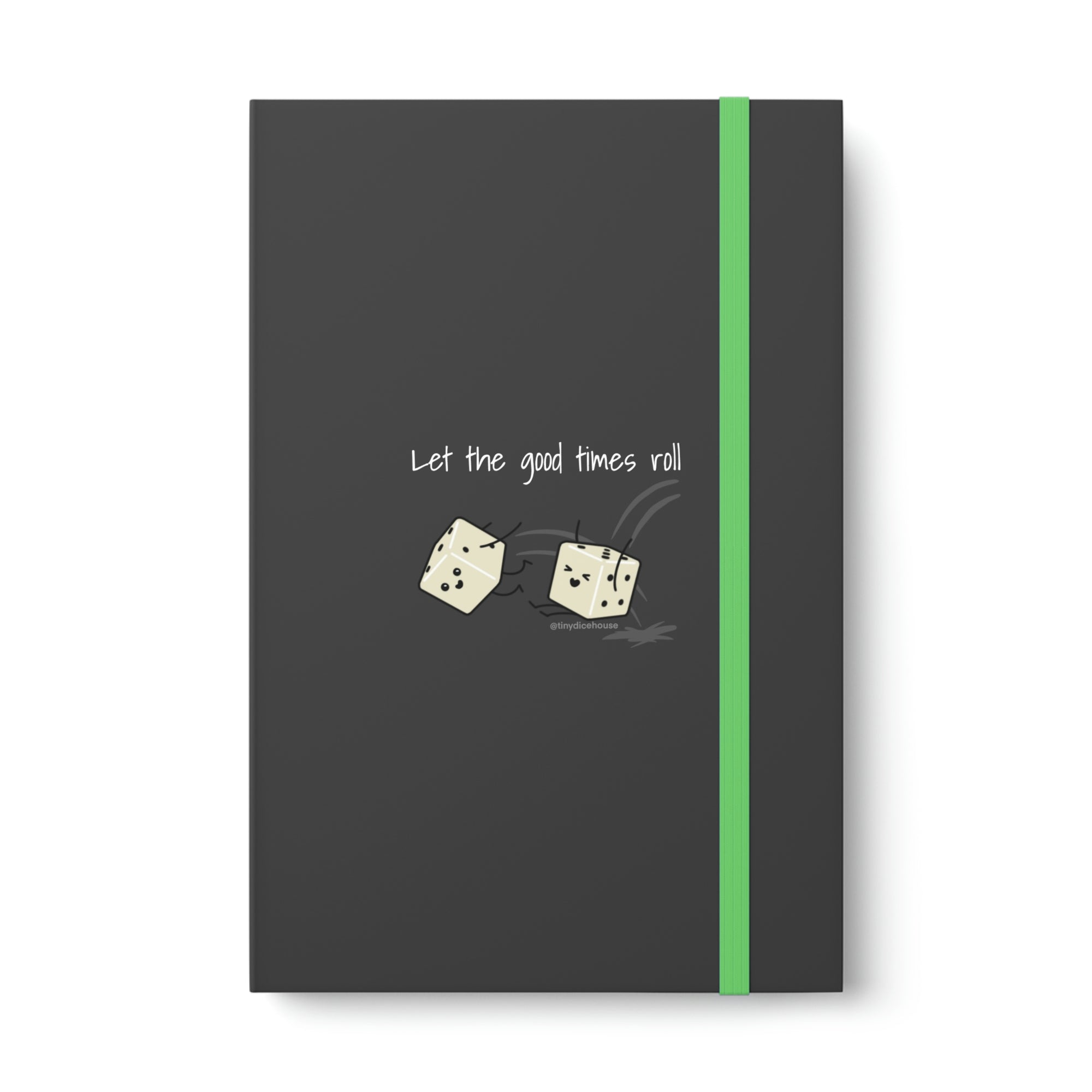 Let the Good Times Roll Notebook | Tiny Dice Buddies Color Contrast Ruled Notebook