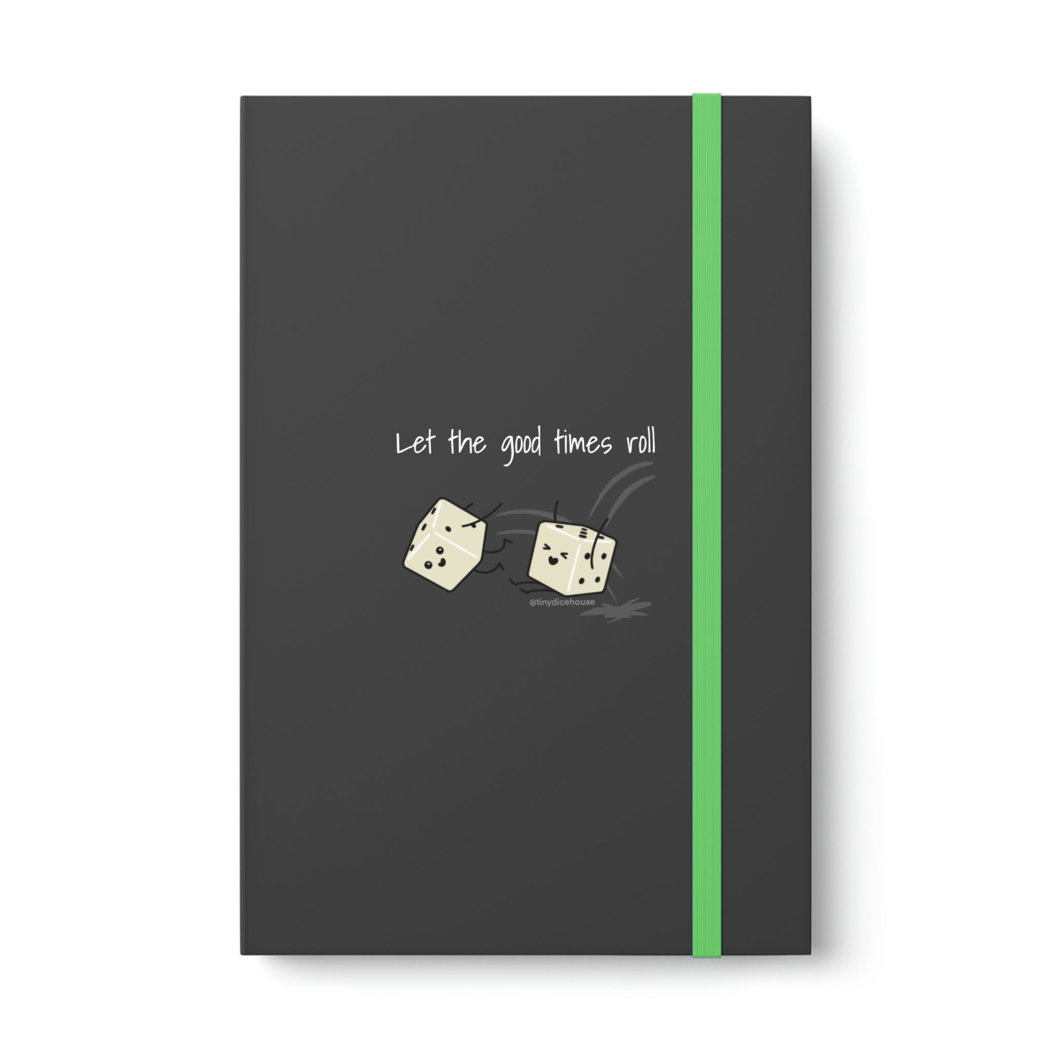 Let the Good Times Roll Notebook | Tiny Dice Buddies Color Contrast Ruled Notebook