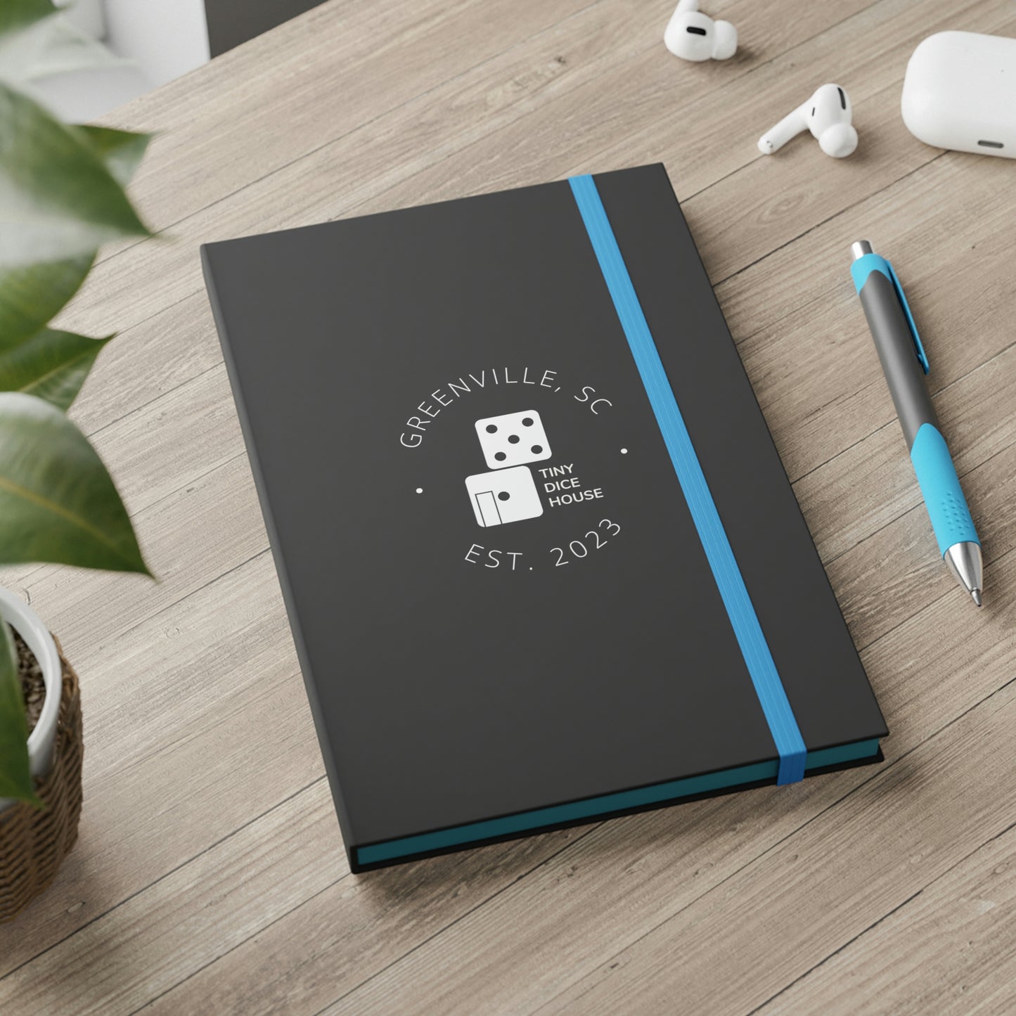 Tiny Dice House Notebook | Color Contrast Ruled Notebook