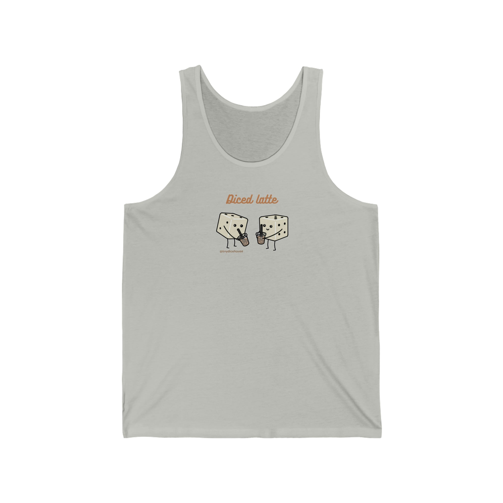 Diced Latte Tiny Dice Buddies Tank Top | Unisex Jersey Tank