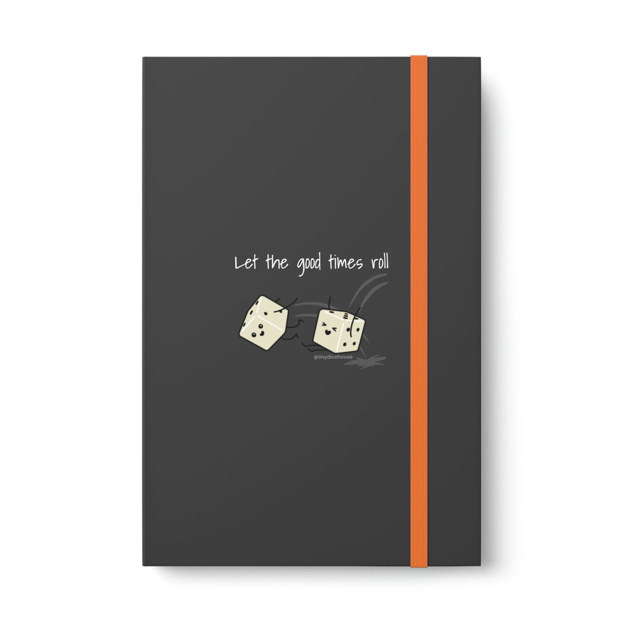 Let the Good Times Roll Notebook | Tiny Dice Buddies Color Contrast Ruled Notebook