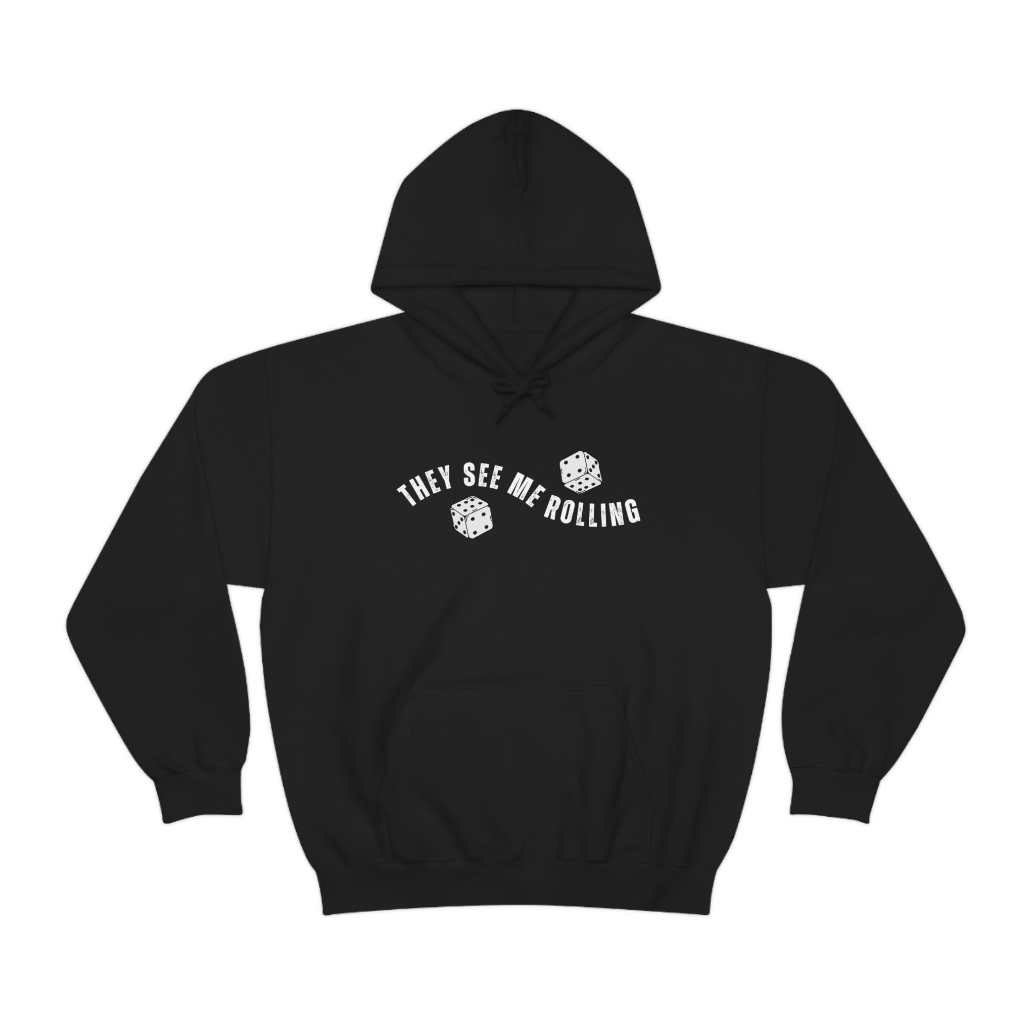 They See Me Rolling Hoodie | Tiny Dice House Sweater | Punny Dice Sweatshirt | Unisex Heavy Blend™ Hooded Sweater