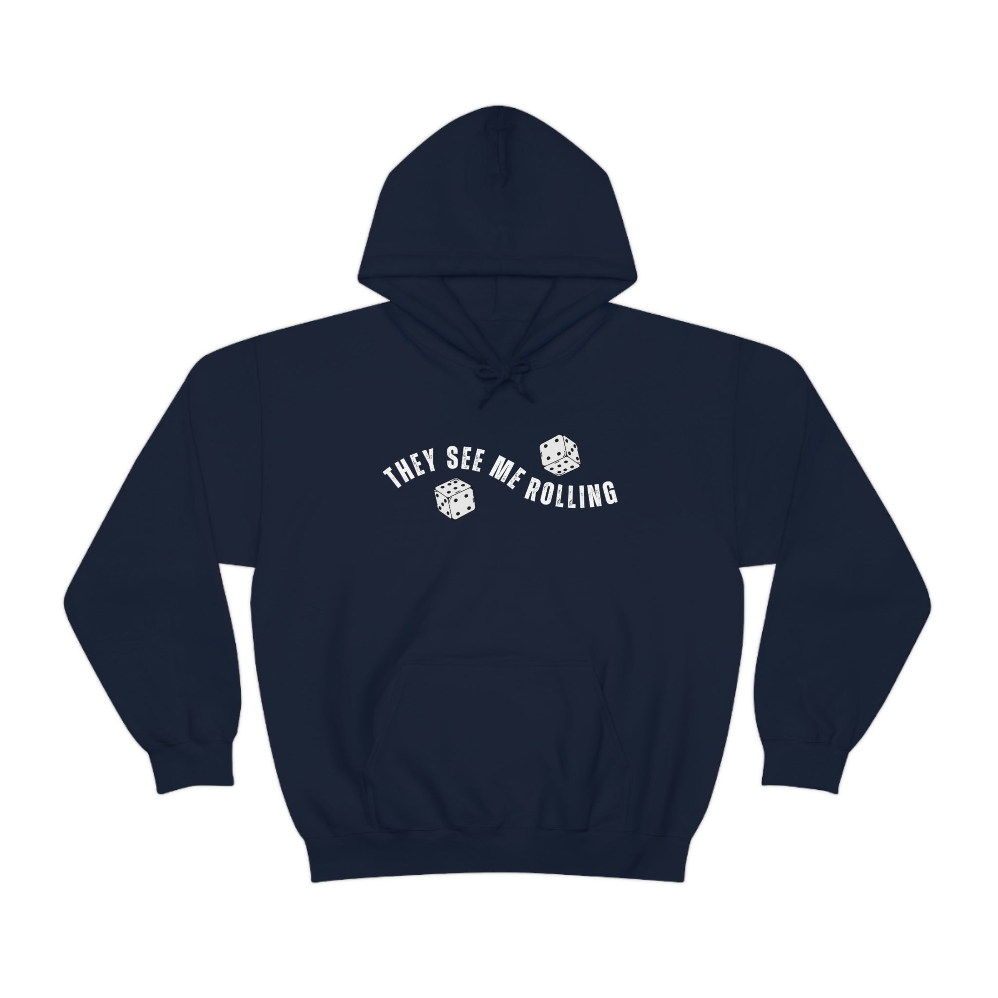 They See Me Rolling Hoodie | Tiny Dice House Sweater | Punny Dice Sweatshirt | Unisex Heavy Blend™ Hooded Sweater